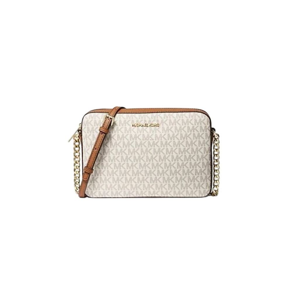Michael Kors Jsi Large Ew Crossbody In Signature Vanilla NWT